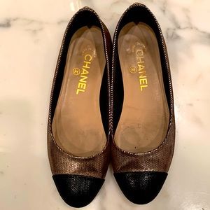 Chanel leather flats